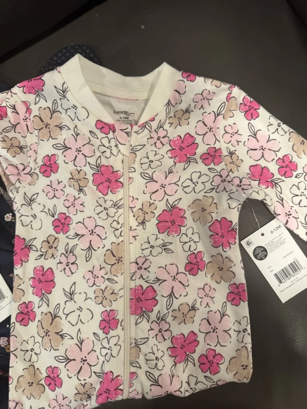George Baby Set of 2 Footie Pajamas 6-12 Months NWT